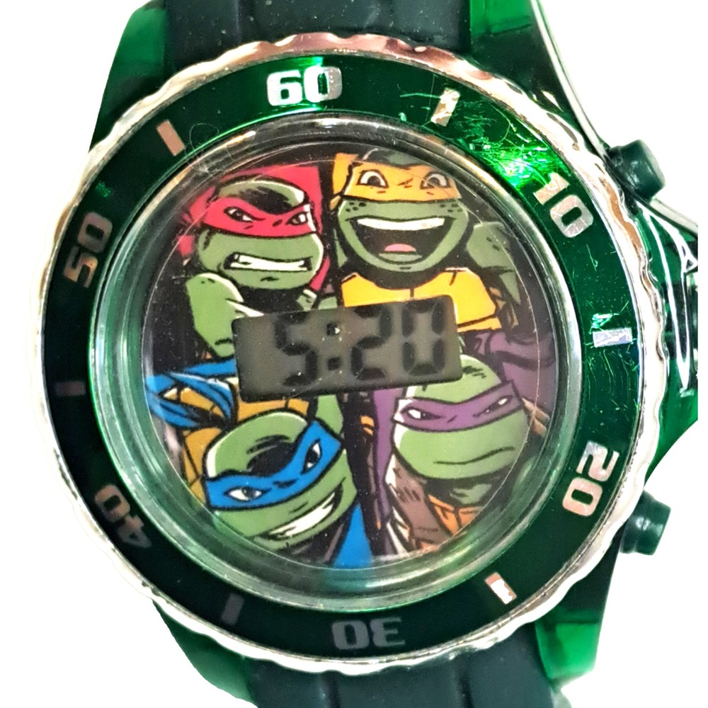 Nickelodeon TMNT Digital Watch Boys OS Green Good TMN4008AZ Plastic Quartz